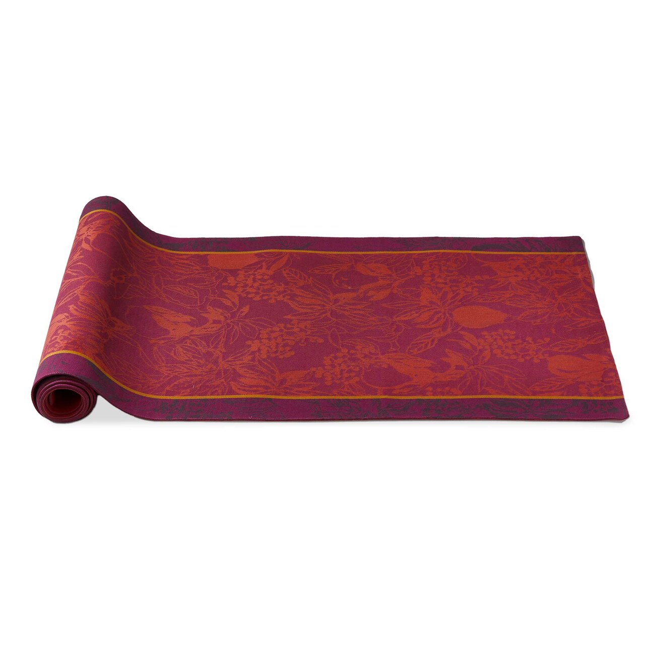 Pear Jacquard Table Runner - Fall Harvest Cotton Tablecloth, 72" L x 18" W, Machine Washable, Perfect for Autumn Decor